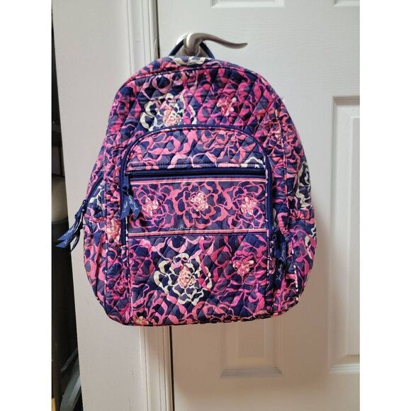 Vera Bradley-Katalina Pink Campus Backpack - Picture 2 of 10